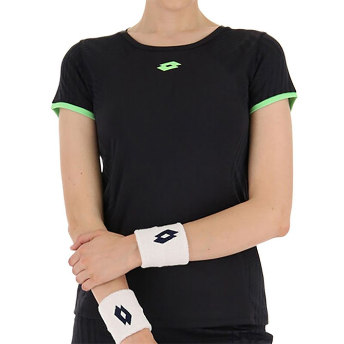 Lotto Superrapida V Tee Shirt - Black/Green Apple Neon