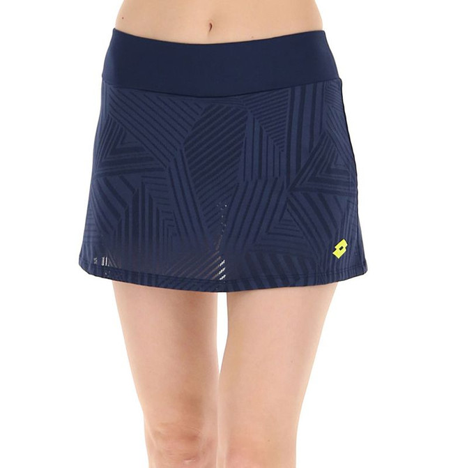 Lotto Superrapida V Skirt - Dark Denim/Acid Yellow