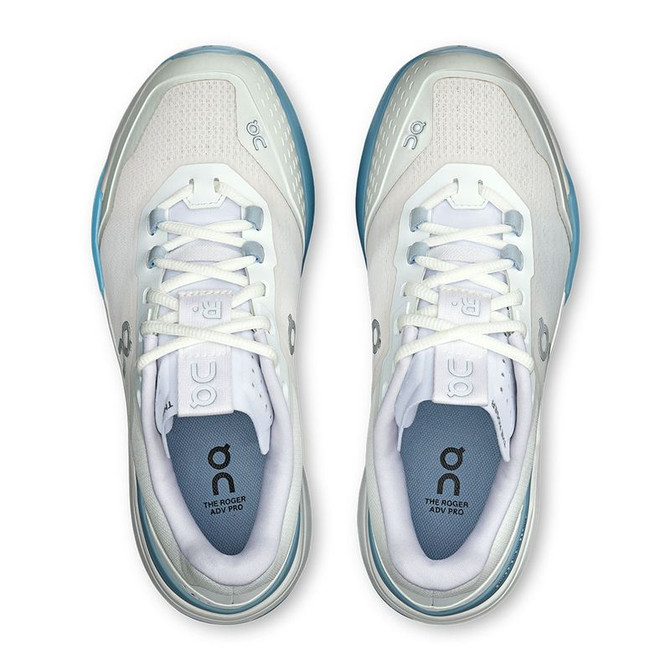 On The Roger Advantage Pro Womens Tennis Shoe - White/Chambray - 6