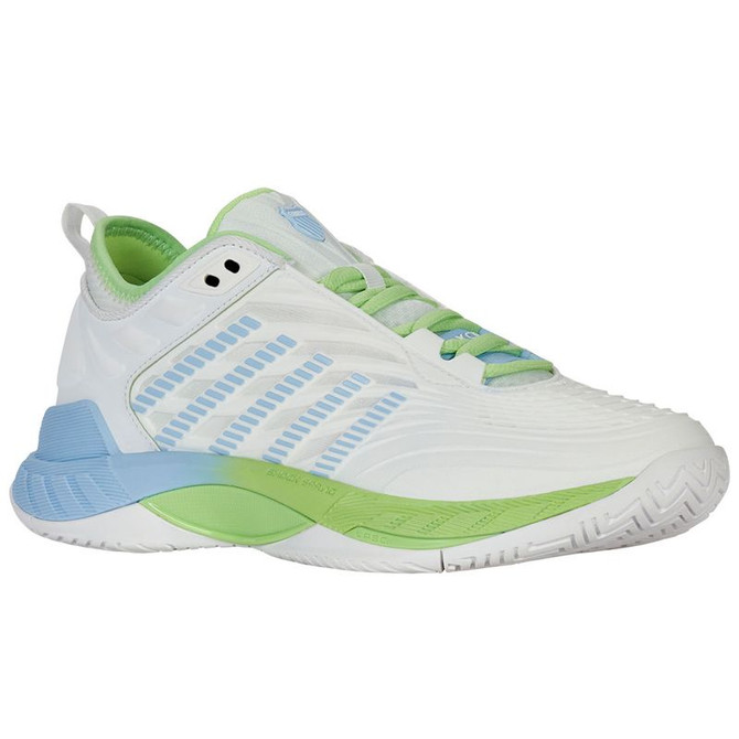 K Swiss Hypercourt Supreme 2 Womens Tennis Shoe - Lucent White/Dutch Canal/Paradise Green - Final Sale - 4
