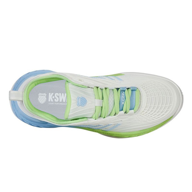 K Swiss Hypercourt Supreme 2 Womens Tennis Shoe - Lucent White/Dutch Canal/Paradise Green - Final Sale - 7
