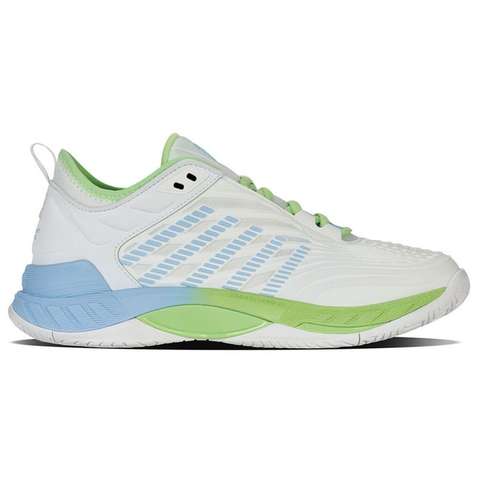 K Swiss Hypercourt Supreme 2 Womens Tennis Shoe - Lucent White/Dutch Canal/Paradise Green - Final Sale