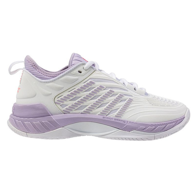 K Swiss Hypercourt Supreme 2 Womens Tennis Shoe - White/Orchid Petal/Neon Blaze
