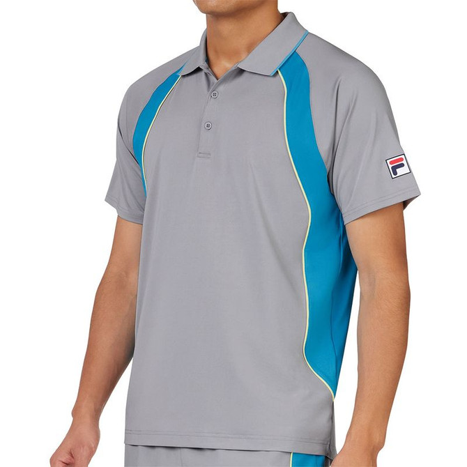 Fila Back Spin Polo - Black/Hawaiian Ocean/Lime Sherbet