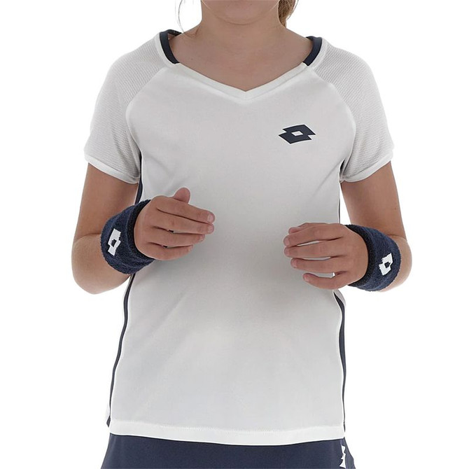 Lotto Girls Squadra II Short Sleeve Top - Bright White