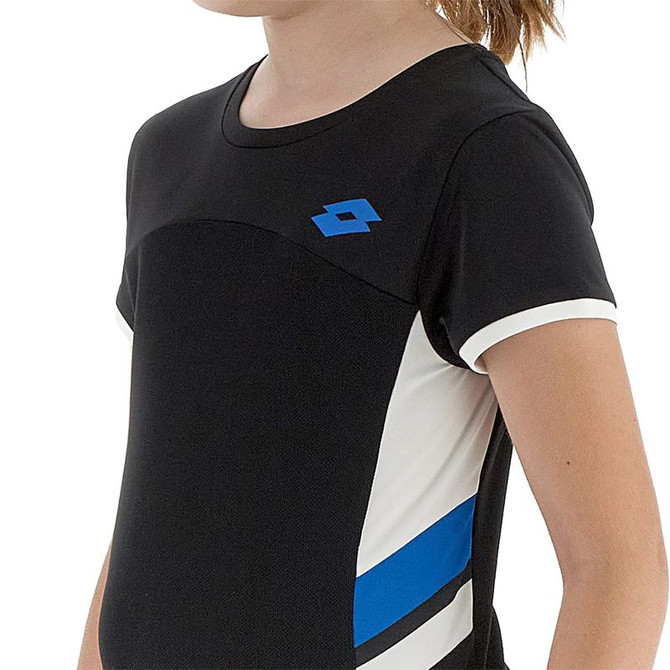 Lotto Girls Squadra III Short Sleeve Top - Black - 3