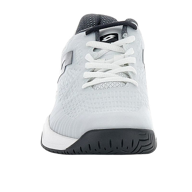 Lotto Mirage 100 Speed Mens Tennis Shoe - All White/Asphalt/Vapor Gray - 5