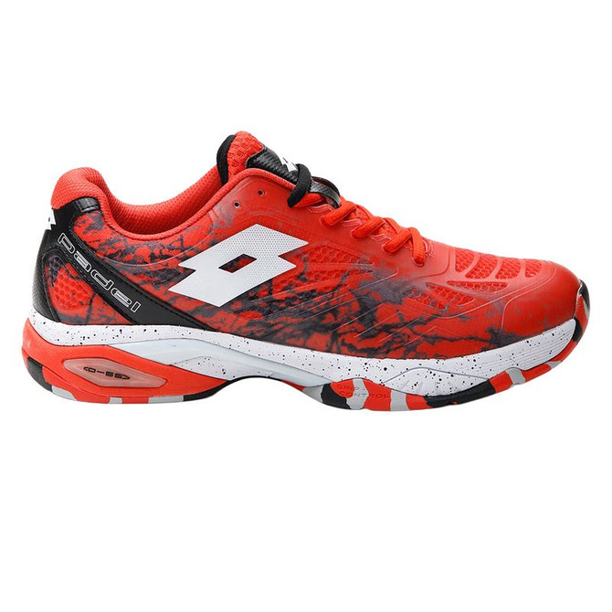 Lotto Superrapida 200 IV Mens Padel Shoe - Grenadine Red/All White/All Black