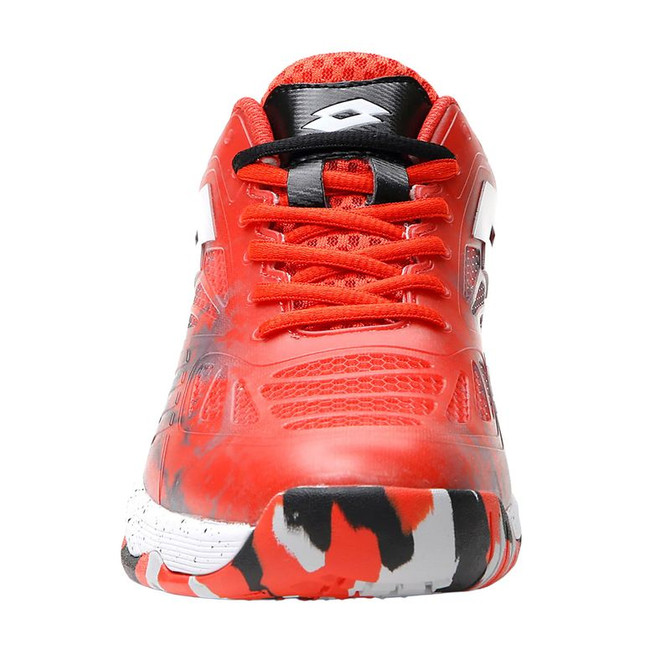 Lotto Superrapida 200 IV Mens Padel Shoe - Grenadine Red/All White/All Black - 4