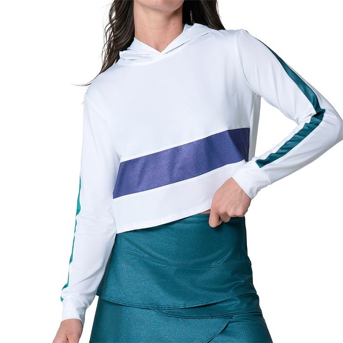 Lucky in Love All Shimmers Hoodie - White