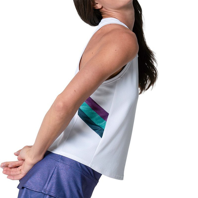 Lucky in Love Shimmer Legacy Tank Top - White - 2