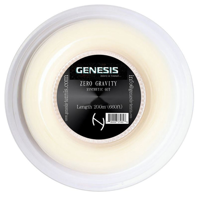 Genesis Zero Gravity Synthetic Gut Crystal Reel 1.25 (17G) Tennis String 660ft. Reel