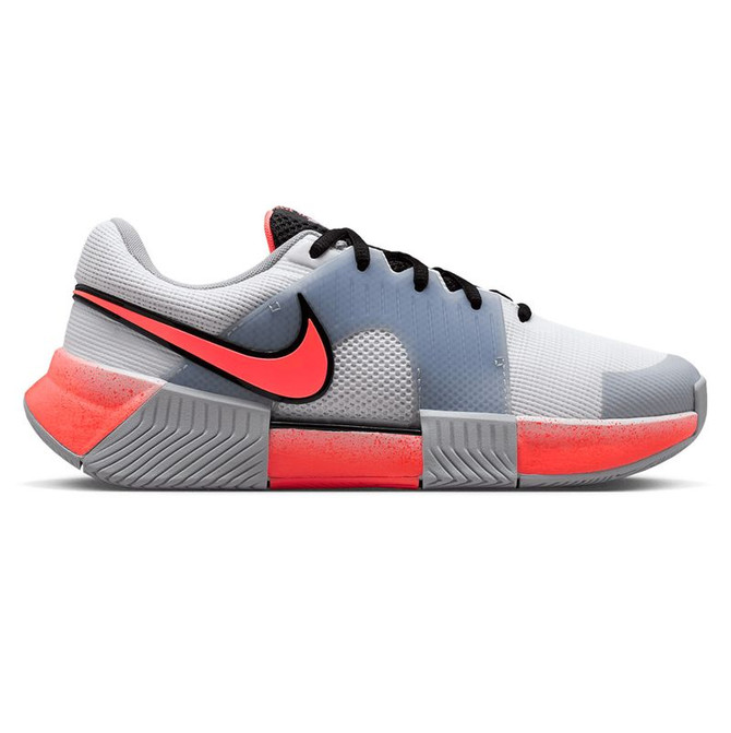 Nike Zoom GP Challenge 1 Premium Womens Tennis Shoe - White/Hot Lava/Wolf Grey