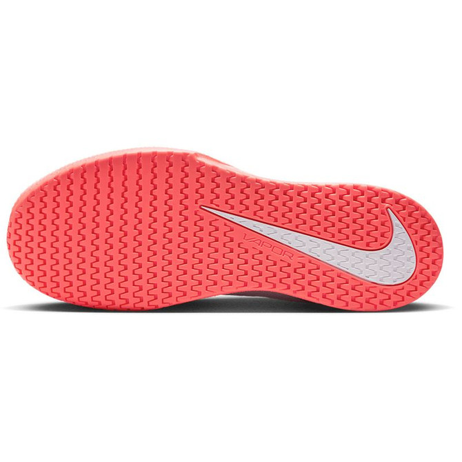 Nike Vapor Lite 3 Premium Womens Tennis Shoe - White/Hot Lava/Wolf Grey - 2