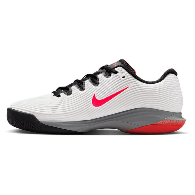 Nike Zoom Vapor 12 Premium Womens Tennis Shoe - White/Hot Lava/Wolf Grey - 3