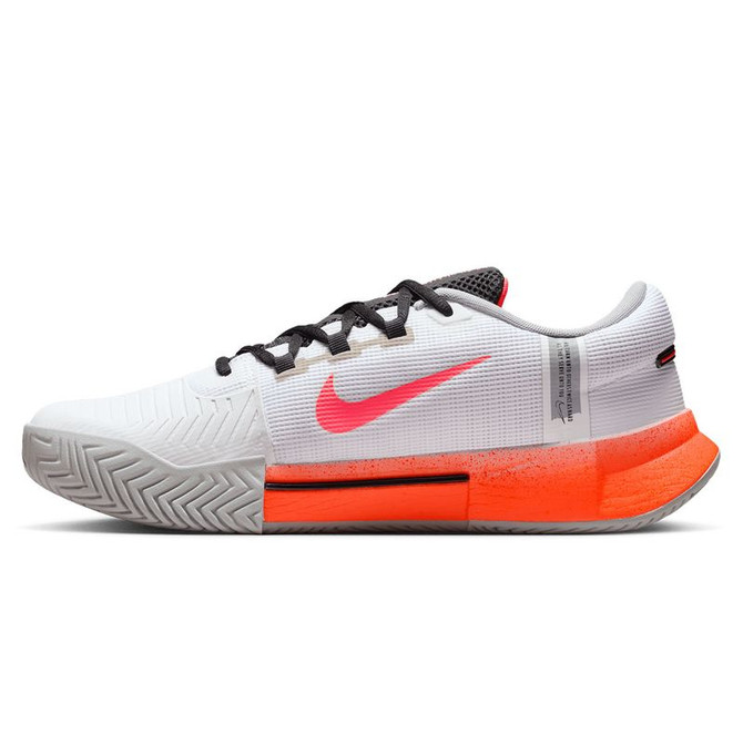 Nike Zoom GP Challenge 1 Premium Mens Tennis Shoe - White/Hot Lava/Wolf Grey - 3