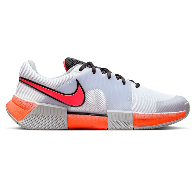 Nike Zoom GP Challenge 1 Premium Mens Tennis Shoe - White/Hot Lava/Wolf Grey