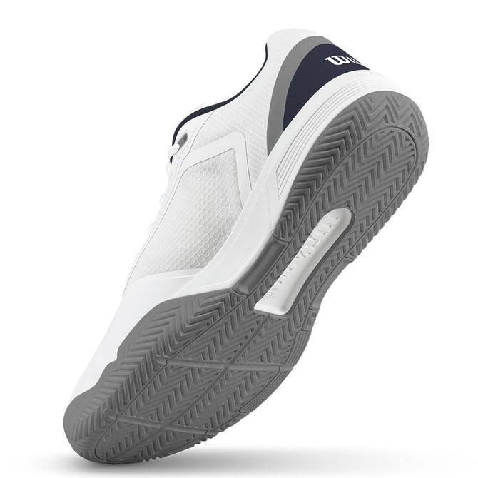 Wilson CourtGlide Mens Tennis Shoe - White/Navy Blazer/Quarry - 4