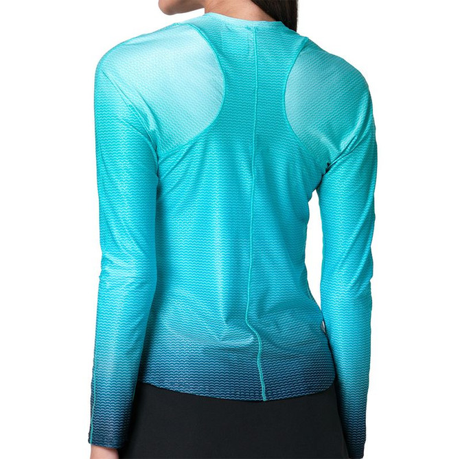 Lucky in Love Eyelet You Win Long Sleeve Top - Aquamarine - Final Sale - 3