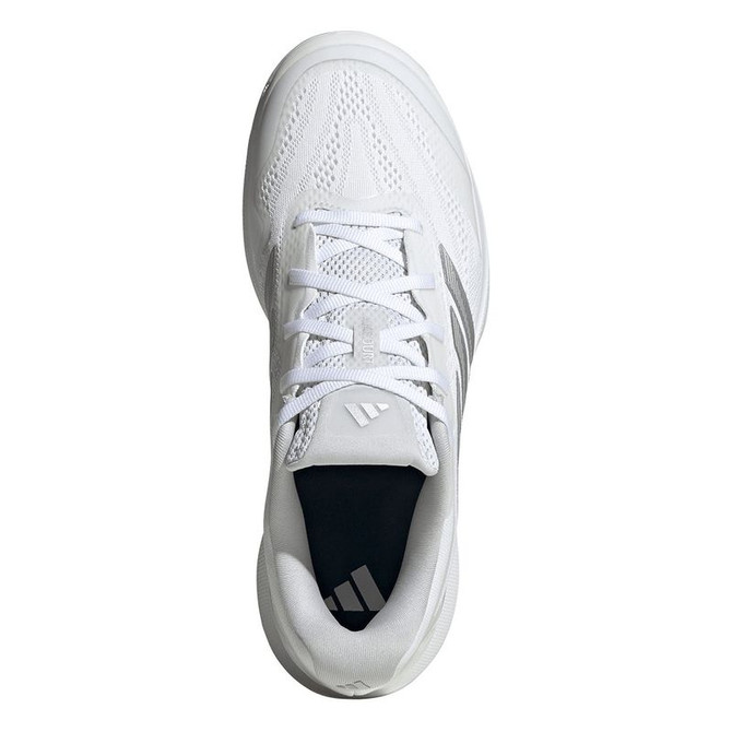 adidas Avacourt 3 Womens Tennis Shoe - White/Silver Metallic/Grey - 6