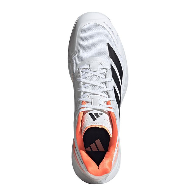 adidas Defiant Speed 2 Mens Tennis Shoe - White/Core Black/Lucid Orange - 6