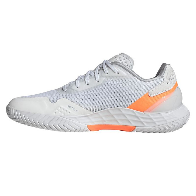 adidas Defiant Speed 2 Womens Tennis Shoe - White/Halo Blue/Beam Orange - 3