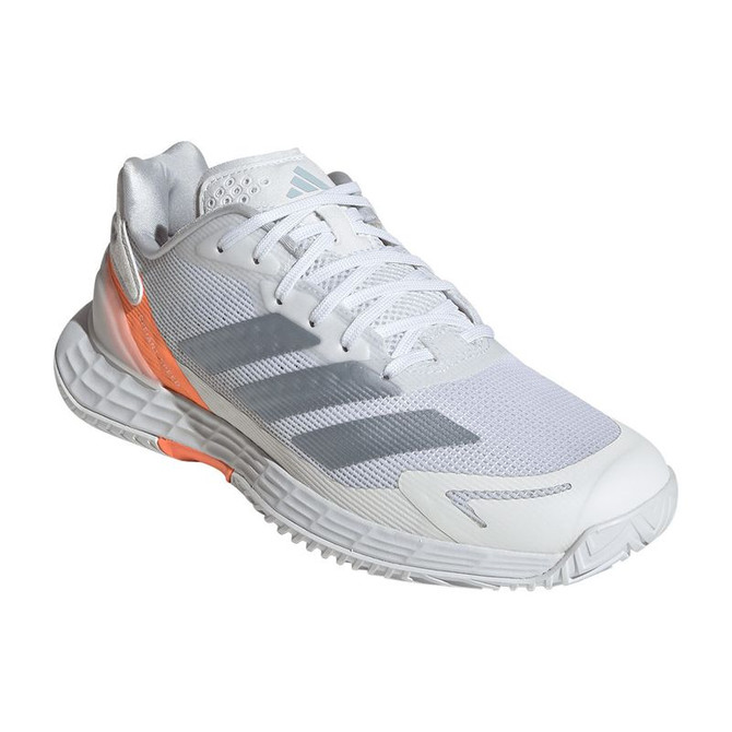 adidas Defiant Speed 2 Womens Tennis Shoe - White/Halo Blue/Beam Orange - 4