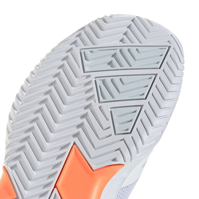 adidas Defiant Speed 2 Womens Tennis Shoe - White/Halo Blue/Beam Orange - 7