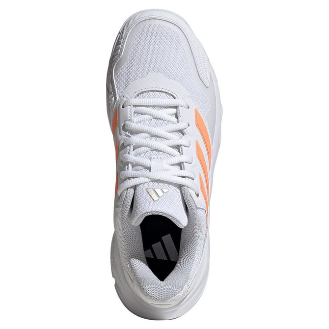 adidas CourtJam Control 3 Womens Tennis Shoe - White/Beam Orange/Crystal White - 6
