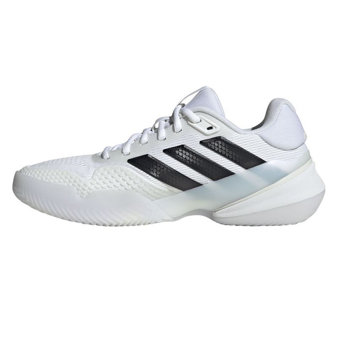 adidas Barricade 14 Womens Clay Tennis Shoe - White/Core Black/White - 3