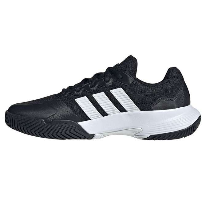 adidas GameCourt 2 Mens Tennis Shoe - Core Black/White/Silver Metallic - 3