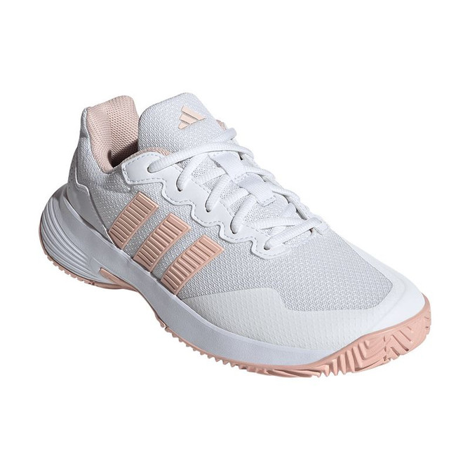 adidas GameCourt 2 Womens Tennis Shoe - White/Blush Pink/White - 4