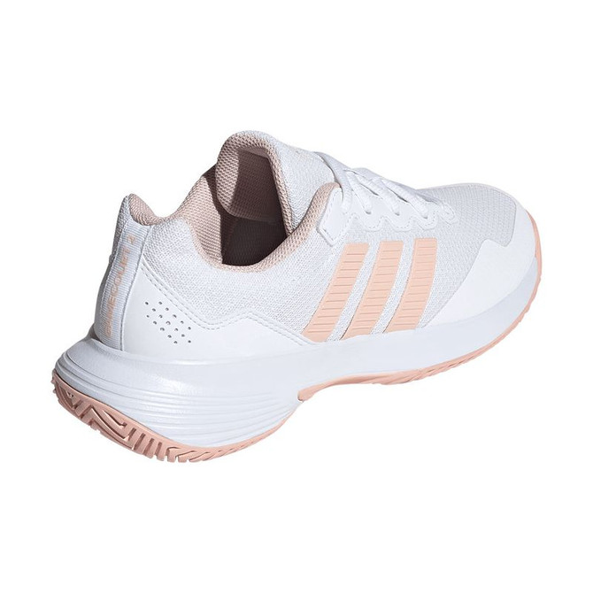 adidas GameCourt 2 Womens Tennis Shoe - White/Blush Pink/White - 5