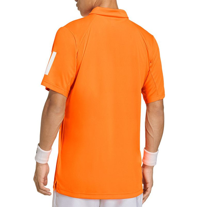 adidas Club 3 Stripe Polo - Pure Orange - 2