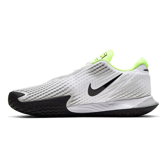Nike Court Zoom Vapor Cage 4 Mens Tennis Shoe - White/Black/Volt/Pure Platinum - 3