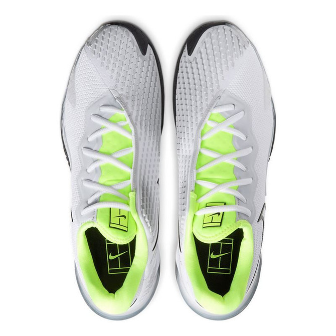 Nike Court Zoom Vapor Cage 4 Mens Tennis Shoe - White/Black/Volt/Pure Platinum - 6
