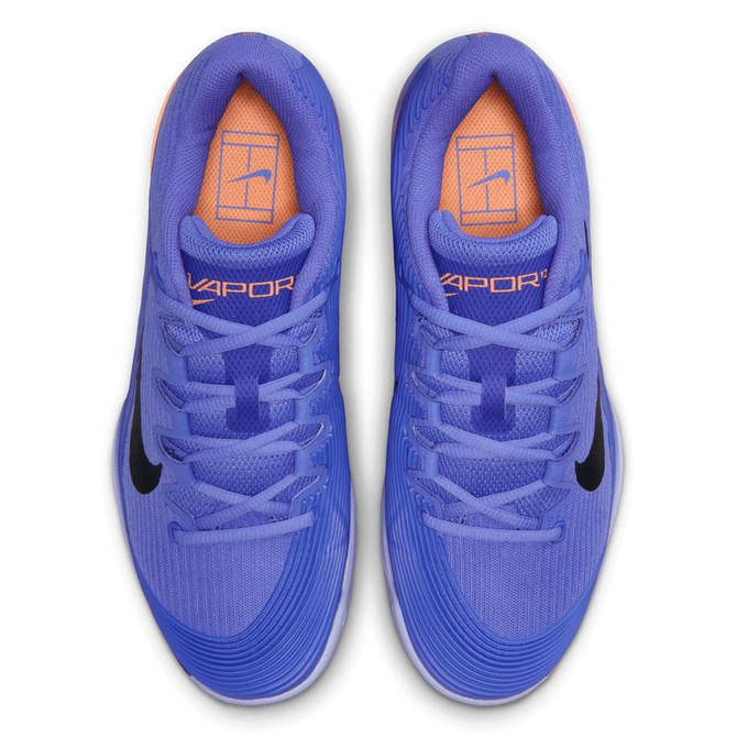 Nike Zoom Vapor 12 Womens Clay Tennis Shoe - Sapphire/Black/Light Thistle/Orange - Final Sale - 5