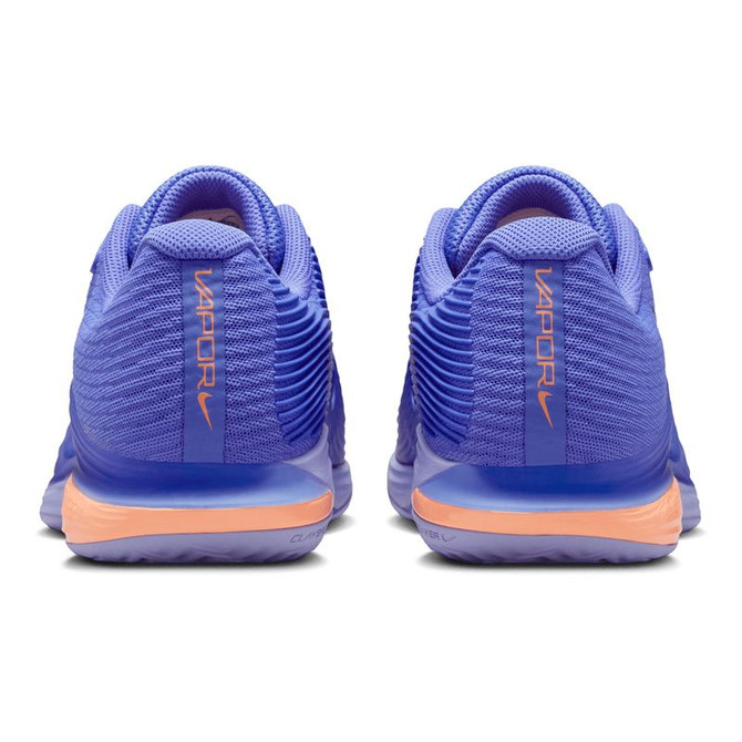 Nike Zoom Vapor 12 Womens Clay Tennis Shoe - Sapphire/Black/Light Thistle/Orange - Final Sale - 6