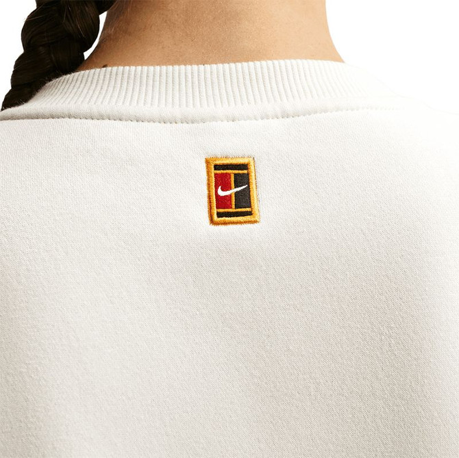 Nike Court Collection Fleece Crew - Sail/Midnight Navy - 4