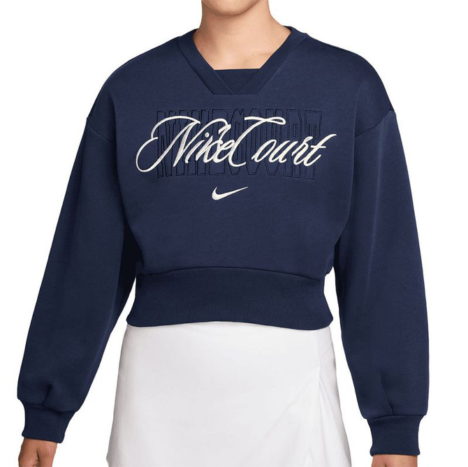 Nike Court Collection Fleece Crew - Midnight Navy/Sail