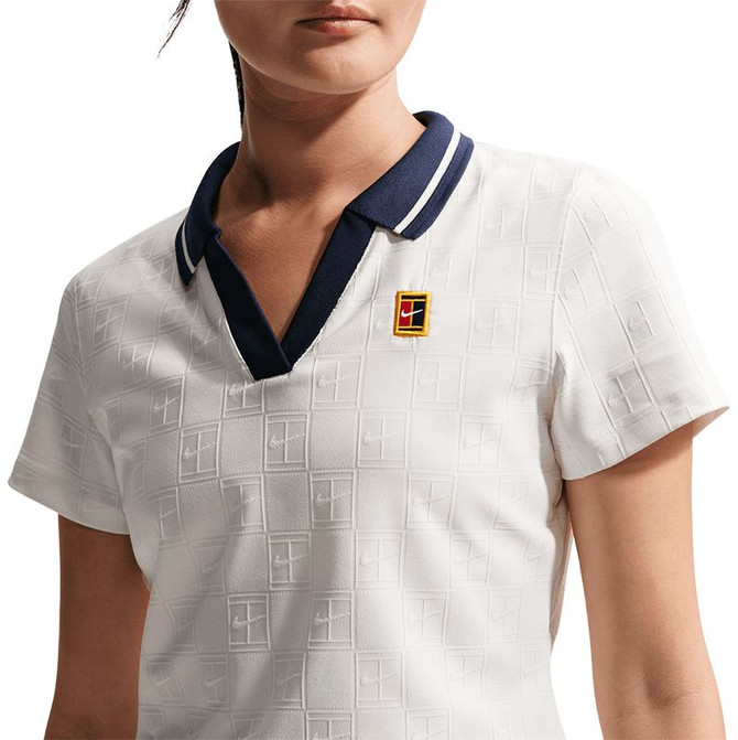 Nike Court Collection Crop Polo - Sail/Midnight Navy - 3