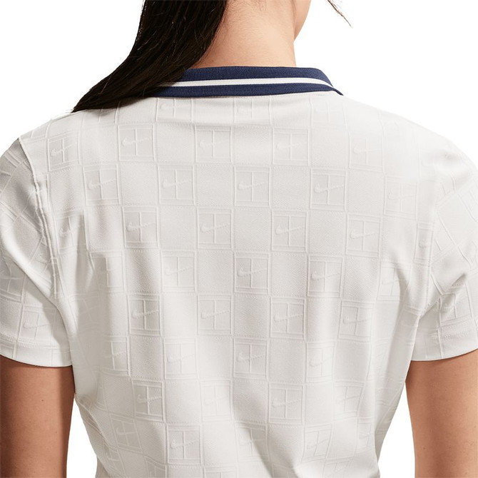 Nike Court Collection Crop Polo - Sail/Midnight Navy - 4