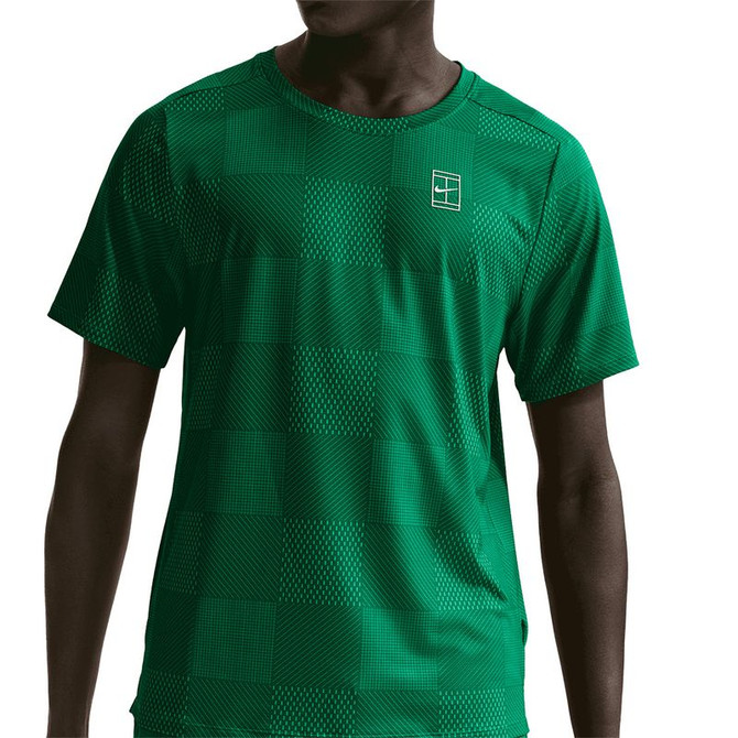 Nike Court Printed Advantage Crew - Malachite/White - 3