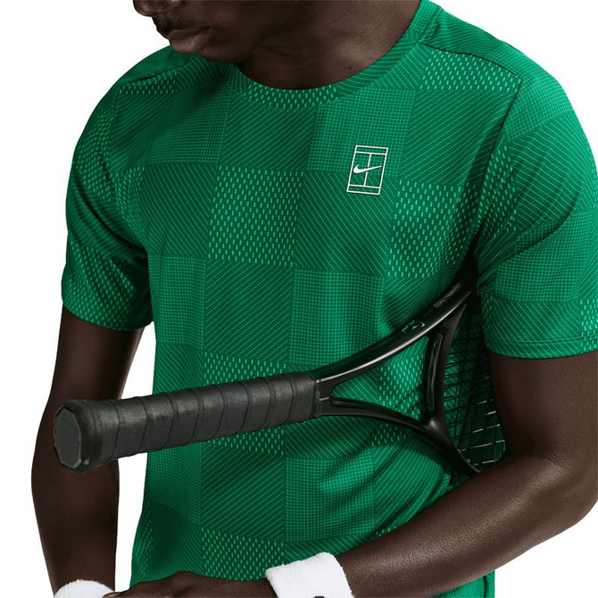 Nike Court Printed Advantage Crew - Malachite/White - 5