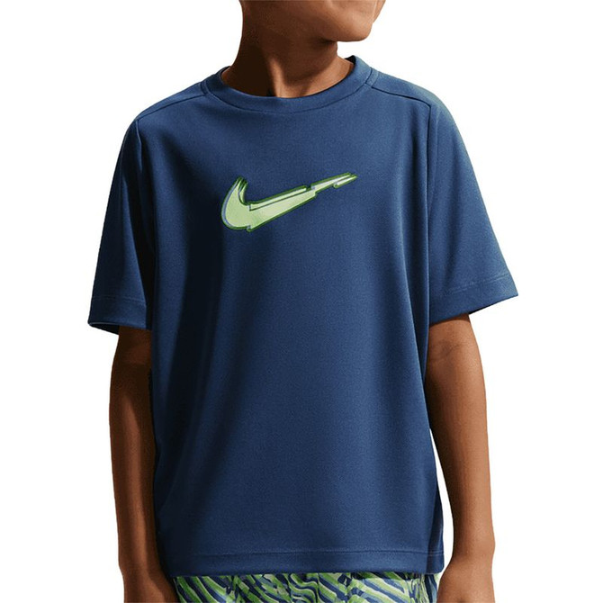 Nike Dri Fit Boys Graphic Tee - Mystic Navy/White