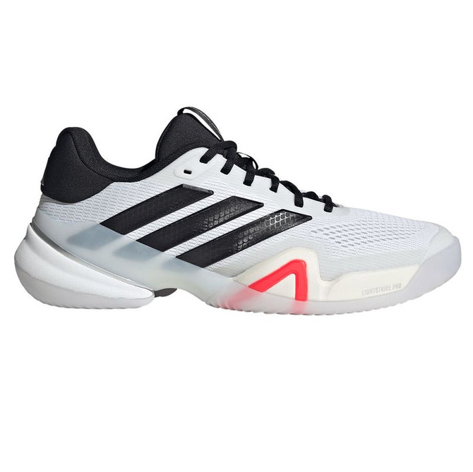 adidas Barricade 14 Mens Wide Tennis Shoe - White/Core Black/Lucid Red