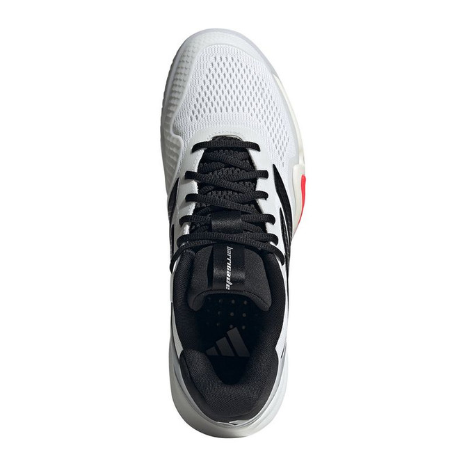 adidas Barricade 14 Mens Wide Tennis Shoe - White/Core Black/Lucid Red - 8