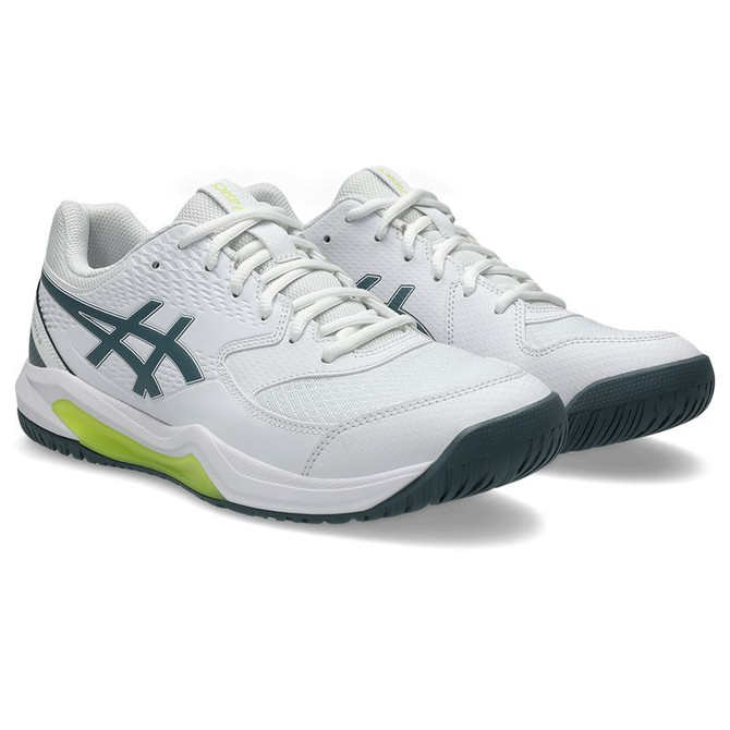 Asics Gel Dedicate 8 Mens Tennis Shoe - White/Ironclad - 4