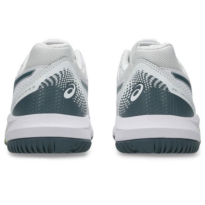 Asics Gel Dedicate 8 Mens Tennis Shoe - White/Ironclad - 5