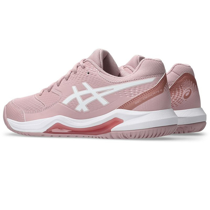 Asics Gel Dedicate 8 Womens Wide (D) Tennis Shoe - Morganite/White - Final Sale - 5